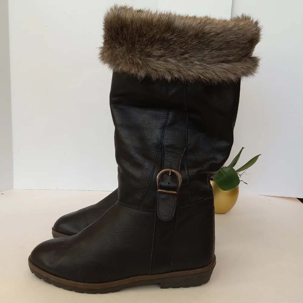Lepo Vintage Italian Genuine Leather  Winter Riding Boots